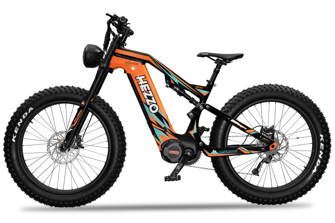 electric bicycle mid motor K9 Carbon / Mid-drive Fat Tire Electric MTB Orange